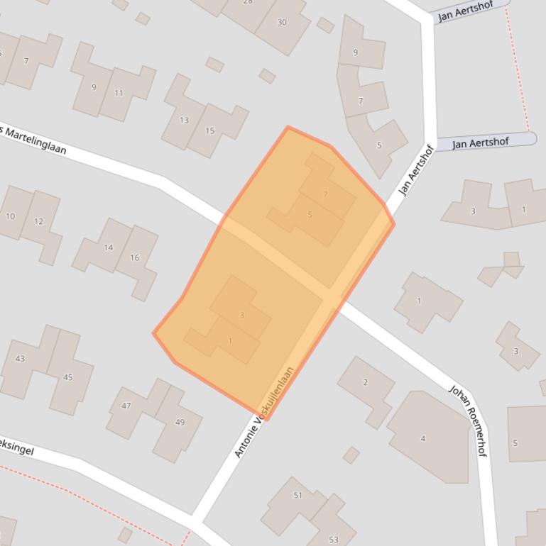 Kaart van postcodegebied 3871WC.