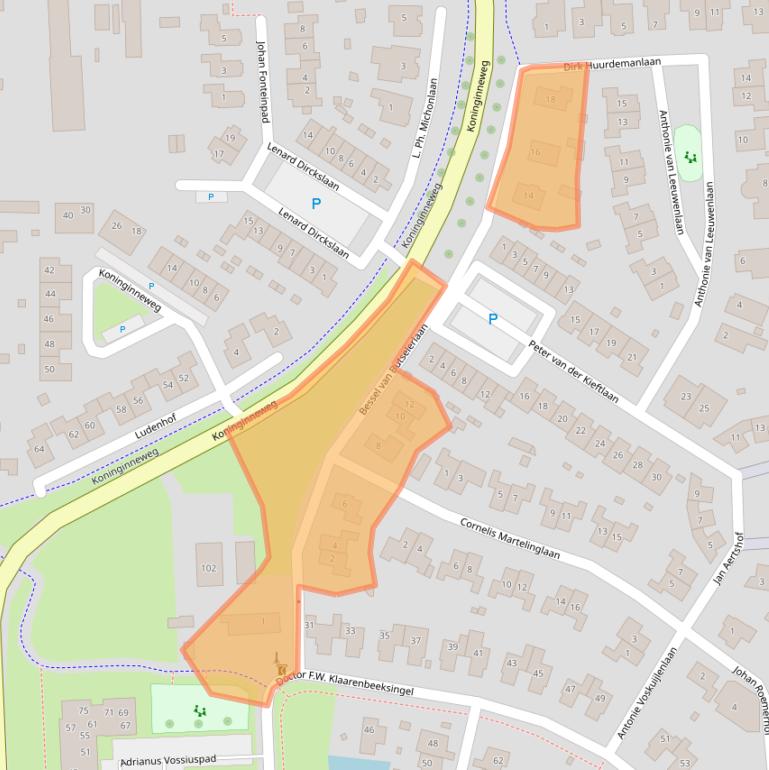 Kaart van postcodegebied 3871WE.