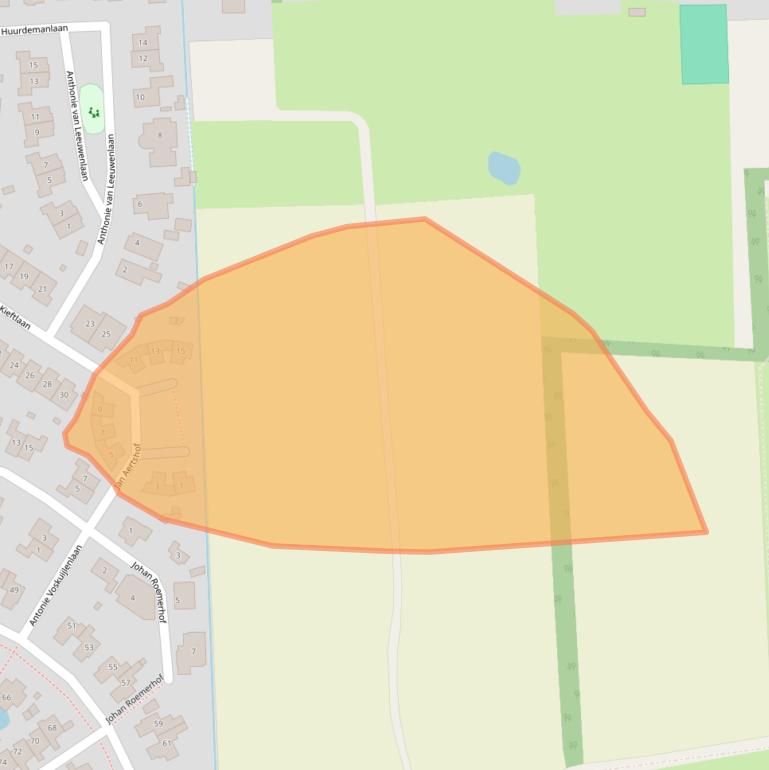 Kaart van postcodegebied 3871WH.