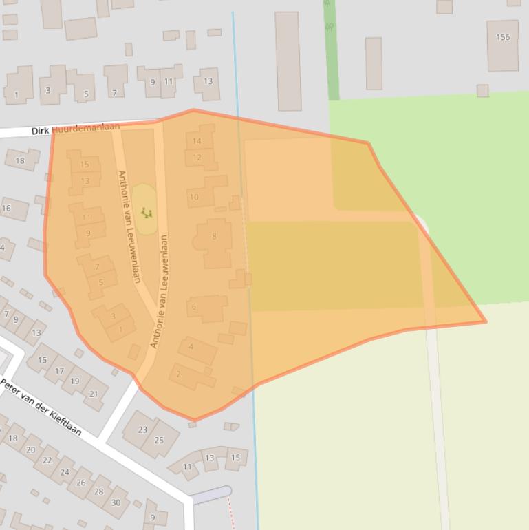 Kaart van postcodegebied 3871WJ.