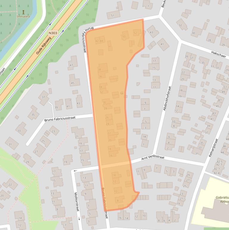 Kaart van postcodegebied 3881CM.