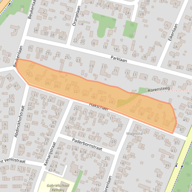 Kaart van postcodegebied 3881CR.