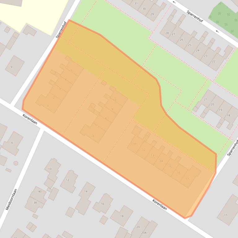 Kaart van postcodegebied 3881DB.