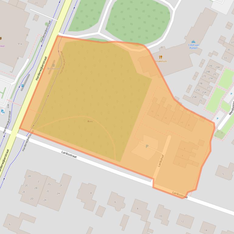 Kaart van postcodegebied 3881DD.