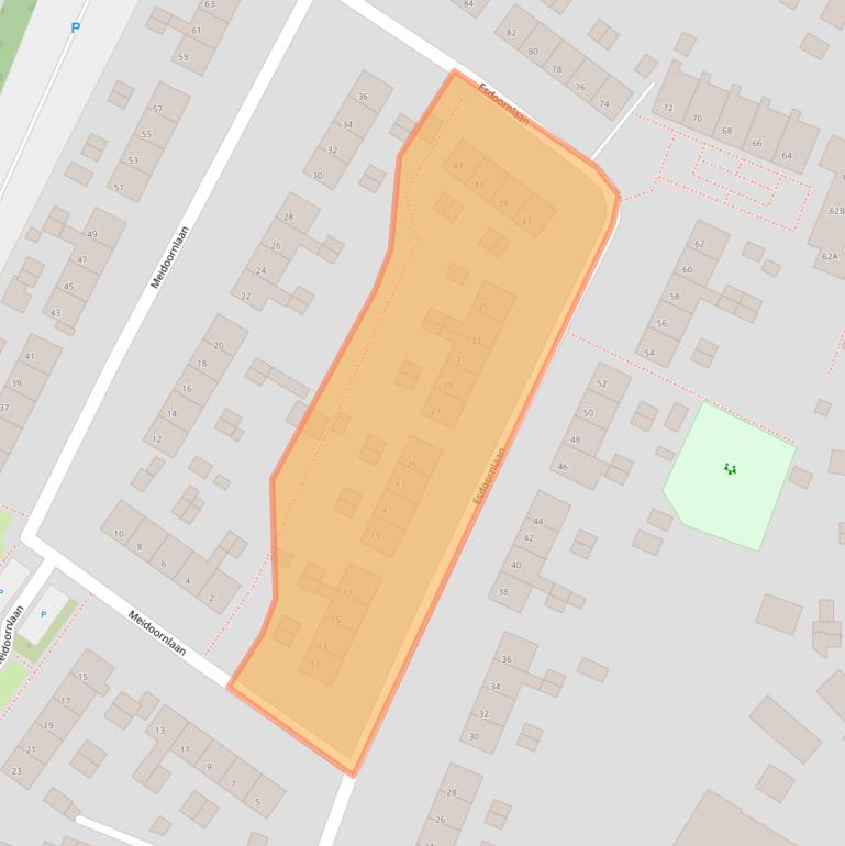 Kaart van postcodegebied 3881ER.