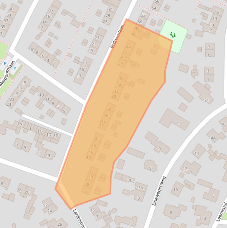 Kaart van postcodegebied 3881ES.
