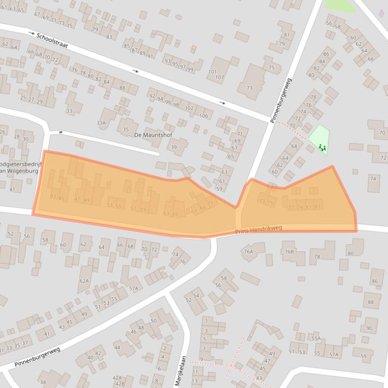 Kaart van postcodegebied 3881GB.