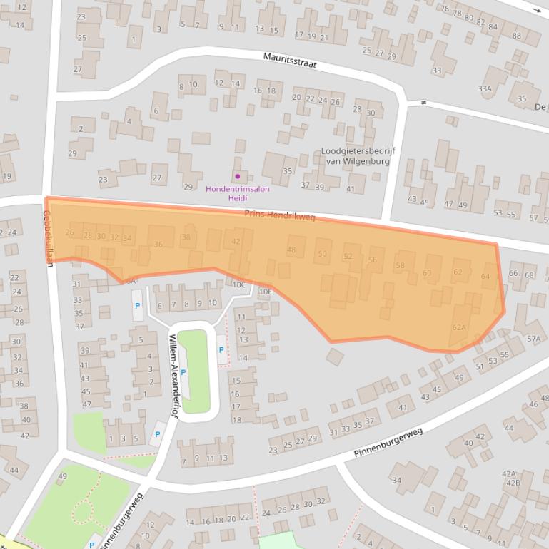 Kaart van postcodegebied 3881GE.