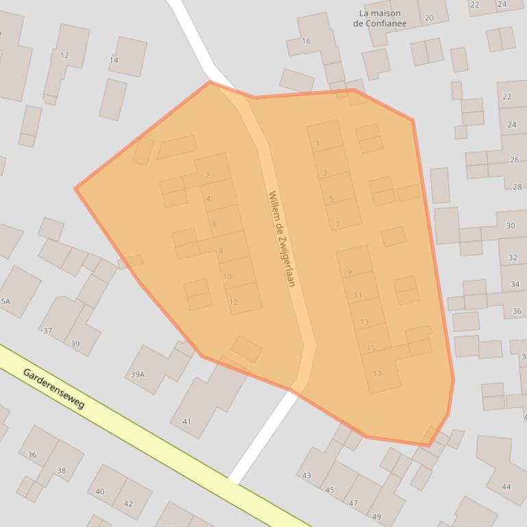 Kaart van postcodegebied 3881GH.