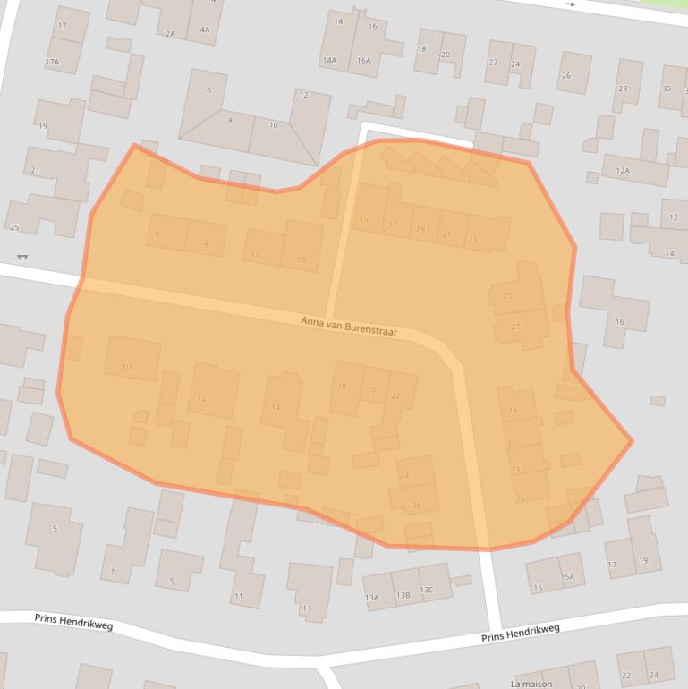 Kaart van postcodegebied 3881GJ.