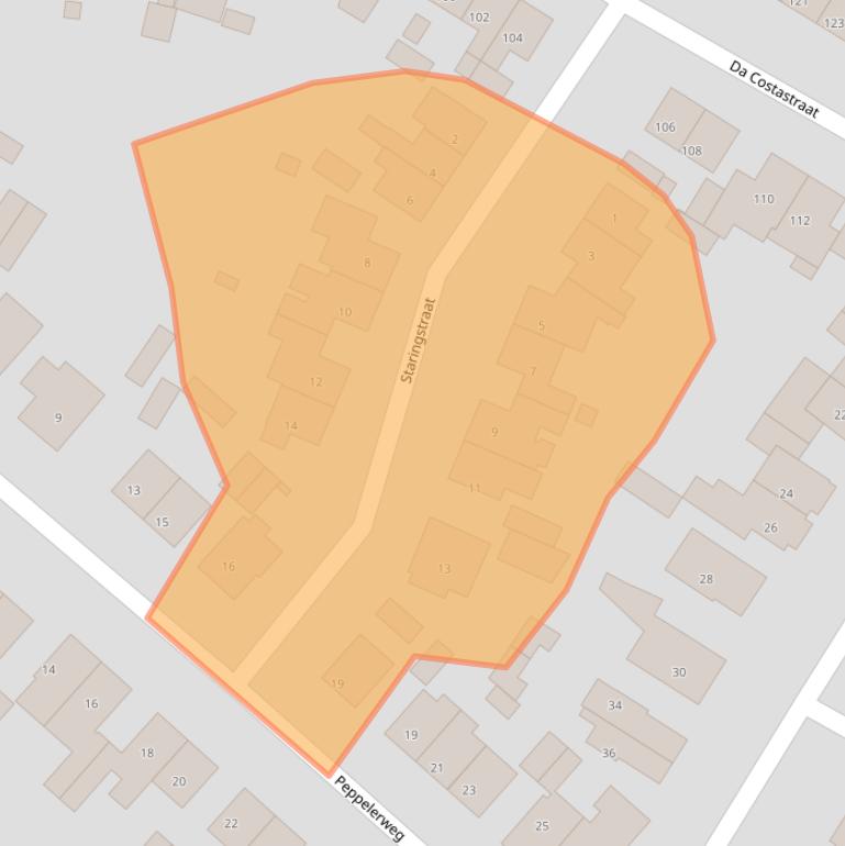 Kaart van postcodegebied 3881JL.