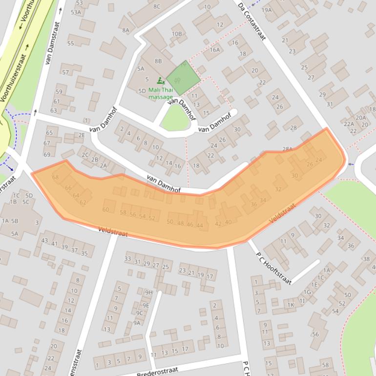 Kaart van postcodegebied 3881JP.