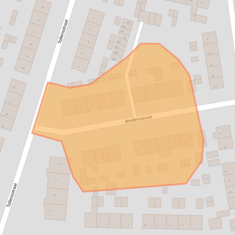 Kaart van postcodegebied 3881KA.