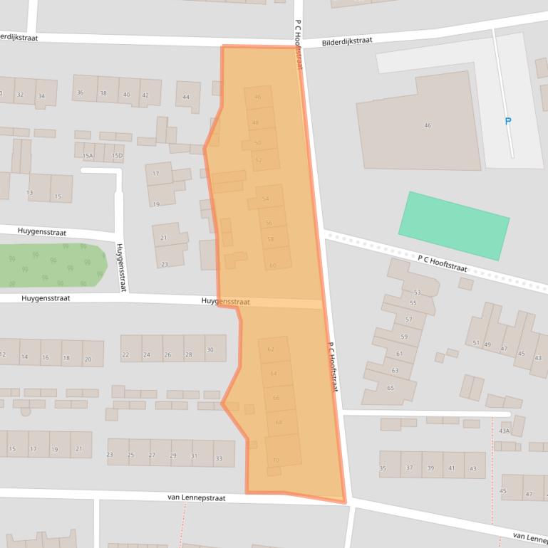 Kaart van postcodegebied 3881KG.