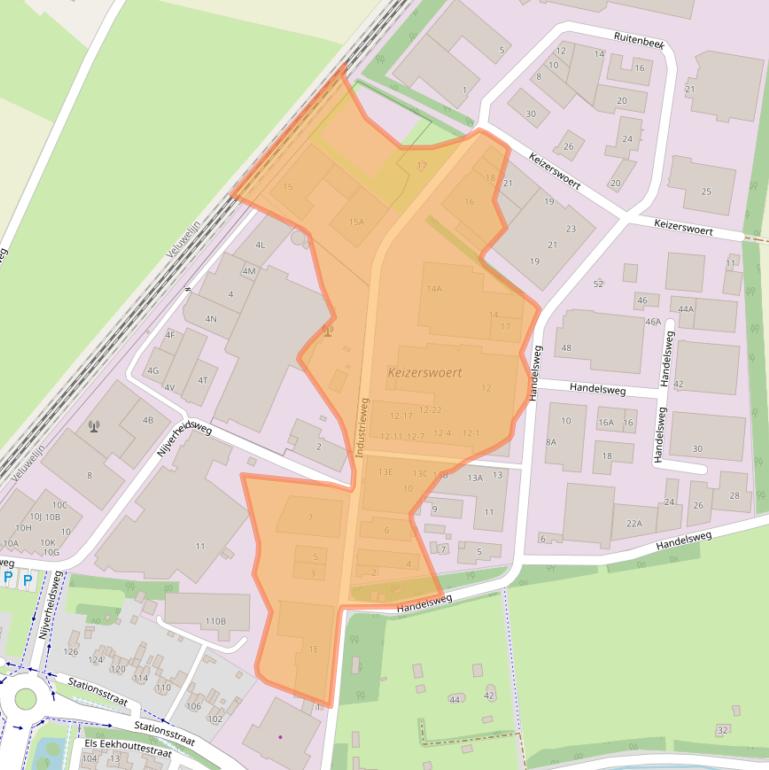 Kaart van postcodegebied 3881LB.