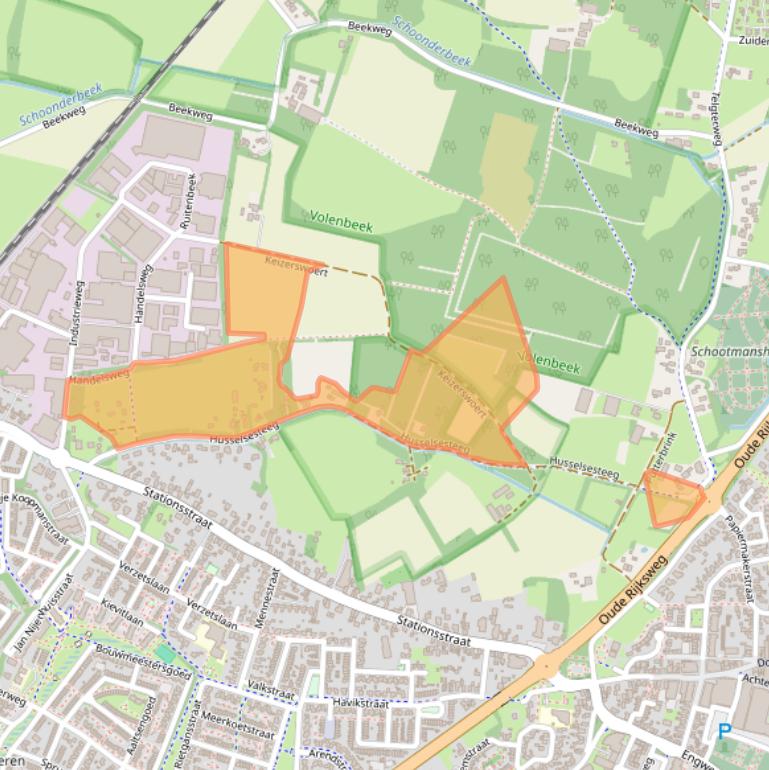 Kaart van postcodegebied 3881LD.