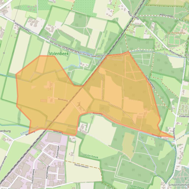 Kaart van postcodegebied 3881LH.