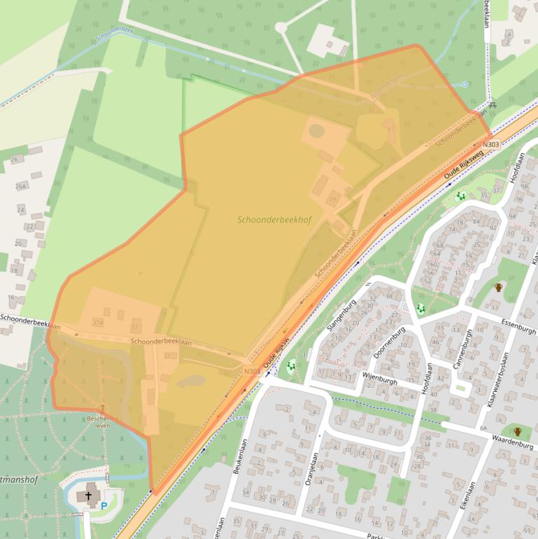 Kaart van postcodegebied 3881LN.