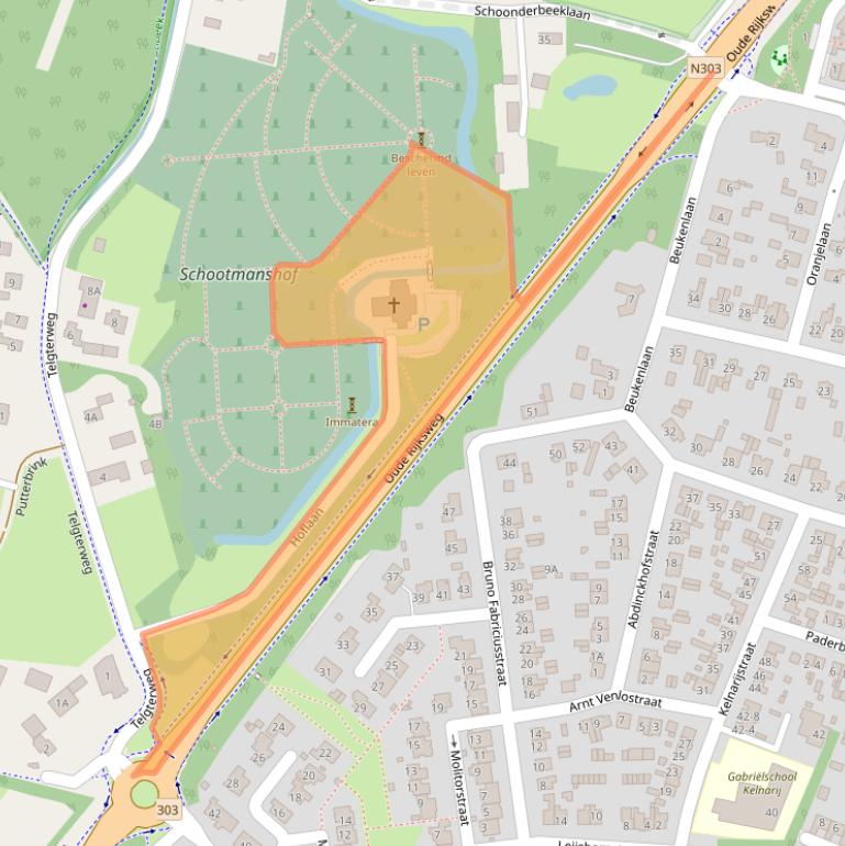 Kaart van postcodegebied 3881LT.