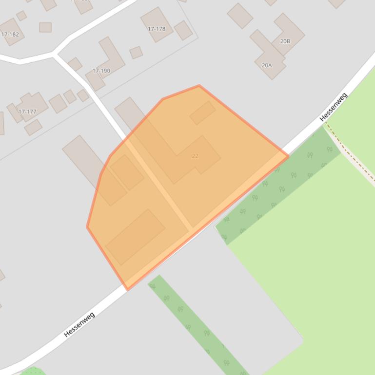 Kaart van postcodegebied 3881NN.