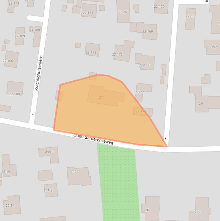 Kaart van postcodegebied 3881PP.