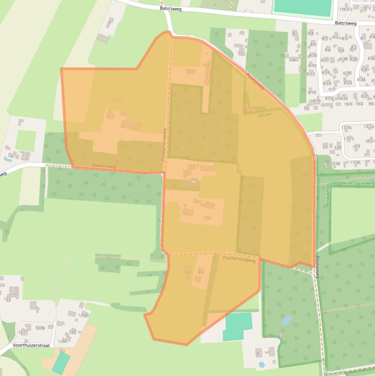 Kaart van postcodegebied 3881RA.