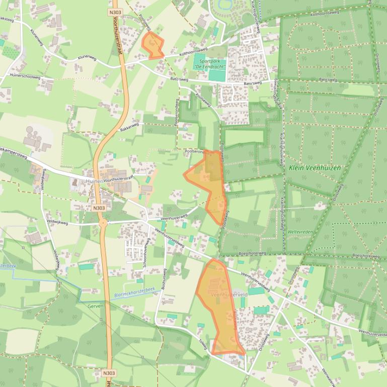 Kaart van postcodegebied 3881RD.