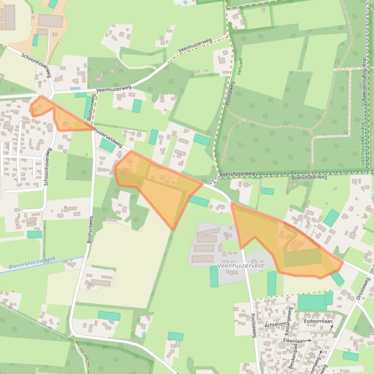 Kaart van postcodegebied 3881RG.