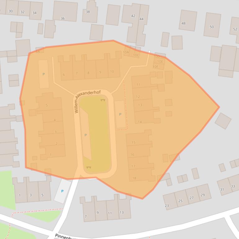 Kaart van postcodegebied 3881TL.