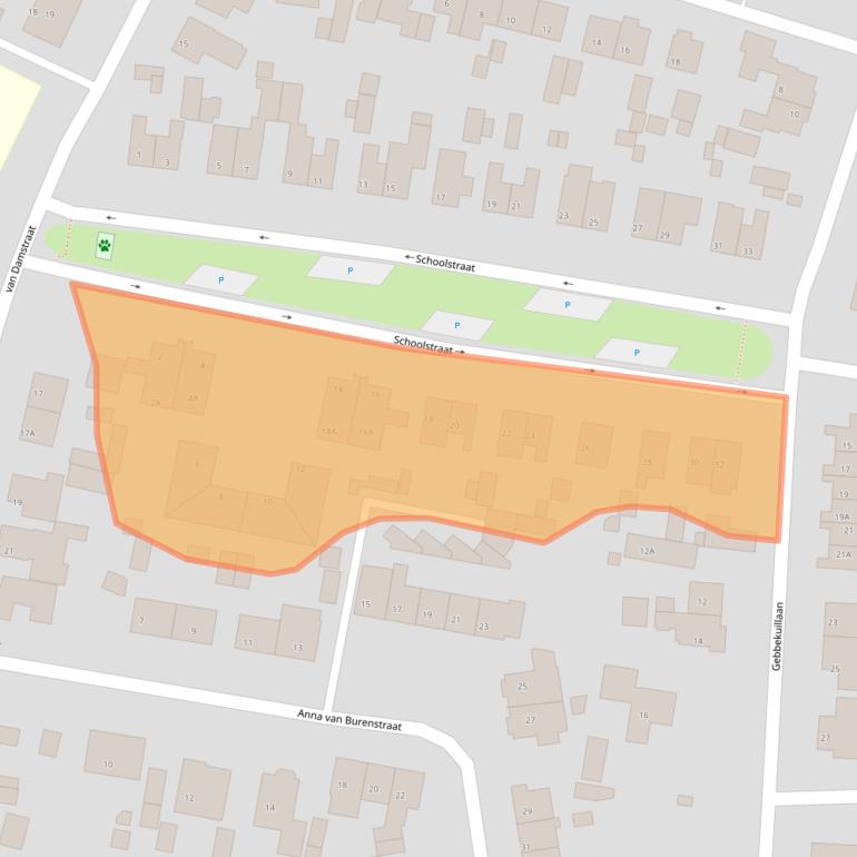 Kaart van postcodegebied 3881TR.