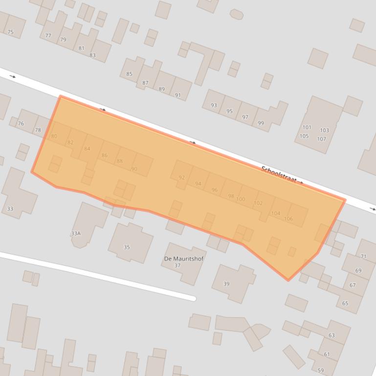 Kaart van postcodegebied 3881TT.