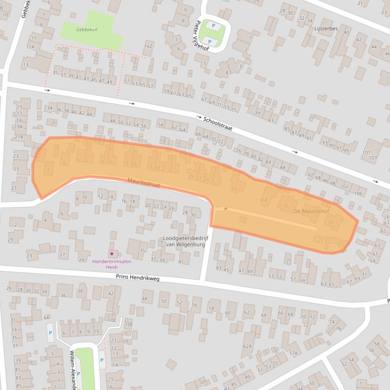 Kaart van postcodegebied 3881TX.