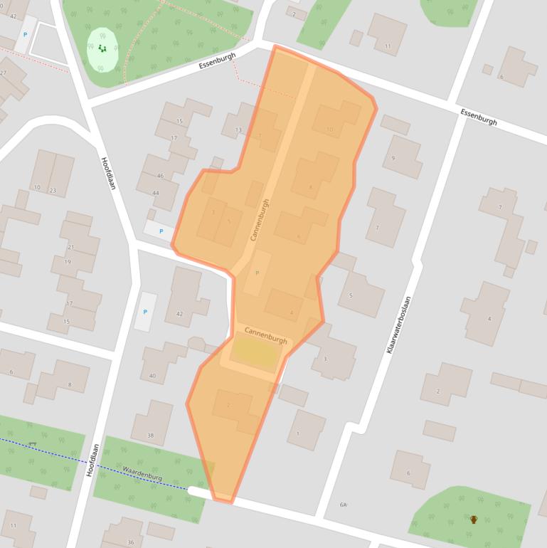 Kaart van postcodegebied 3881ZG.
