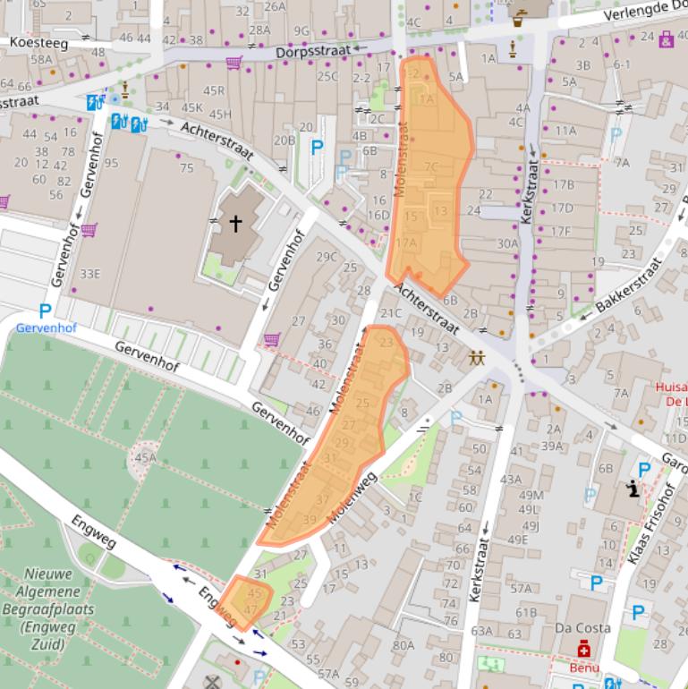 Kaart van postcodegebied 3882AC.