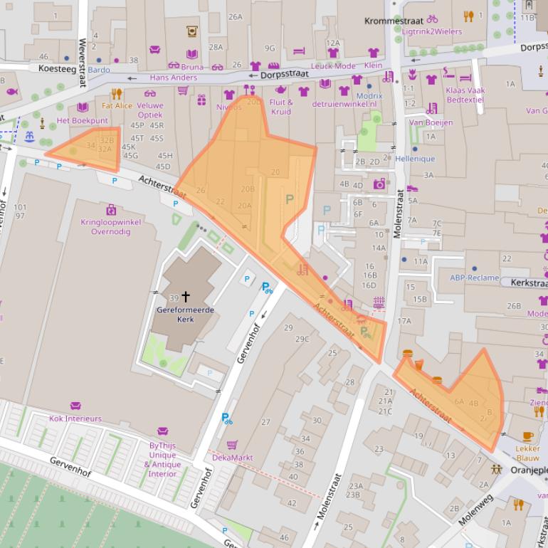 Kaart van postcodegebied 3882AG.