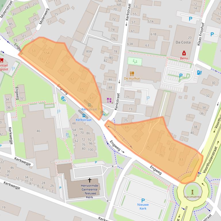 Kaart van postcodegebied 3882AK.