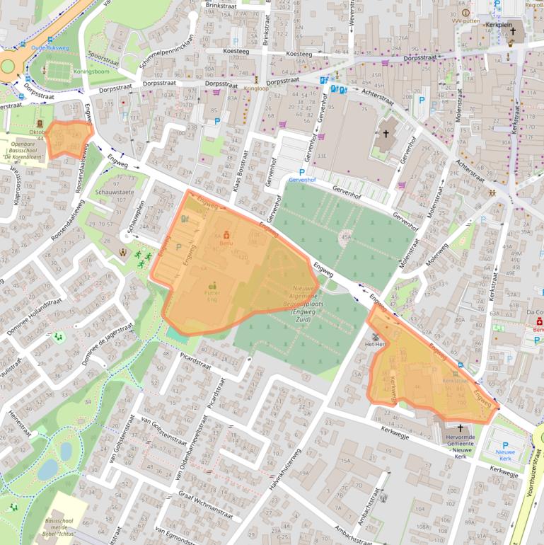 Kaart van postcodegebied 3882AL.