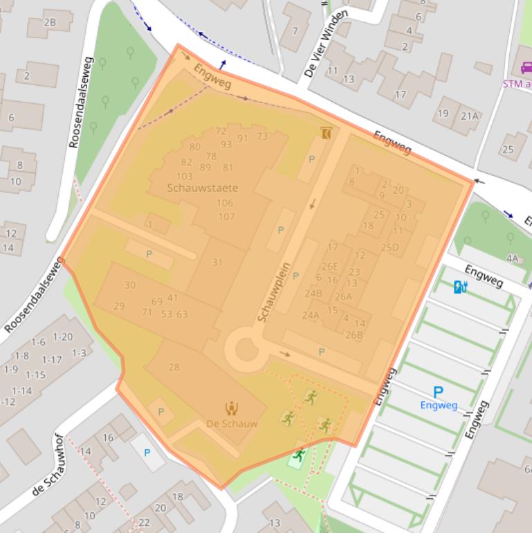 Kaart van postcodegebied 3882AV.