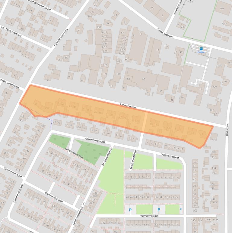 Kaart van postcodegebied 3882BC.