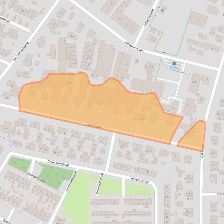 Kaart van postcodegebied 3882BD.