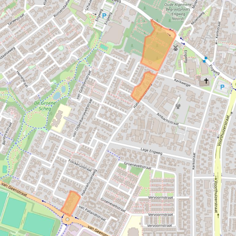 Kaart van postcodegebied 3882BH.