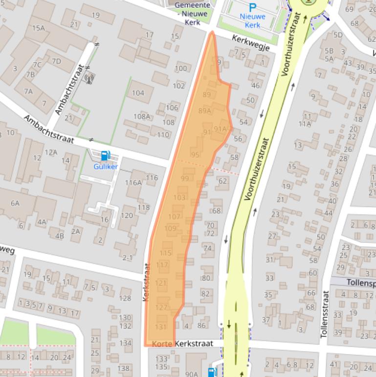 Kaart van postcodegebied 3882BP.