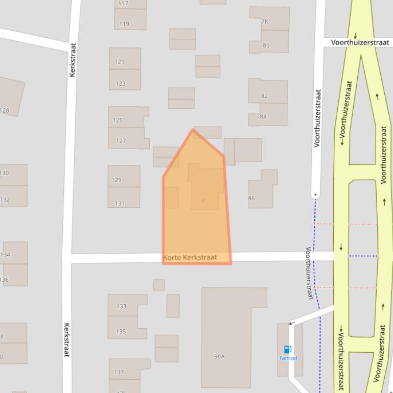 Kaart van postcodegebied 3882BX.