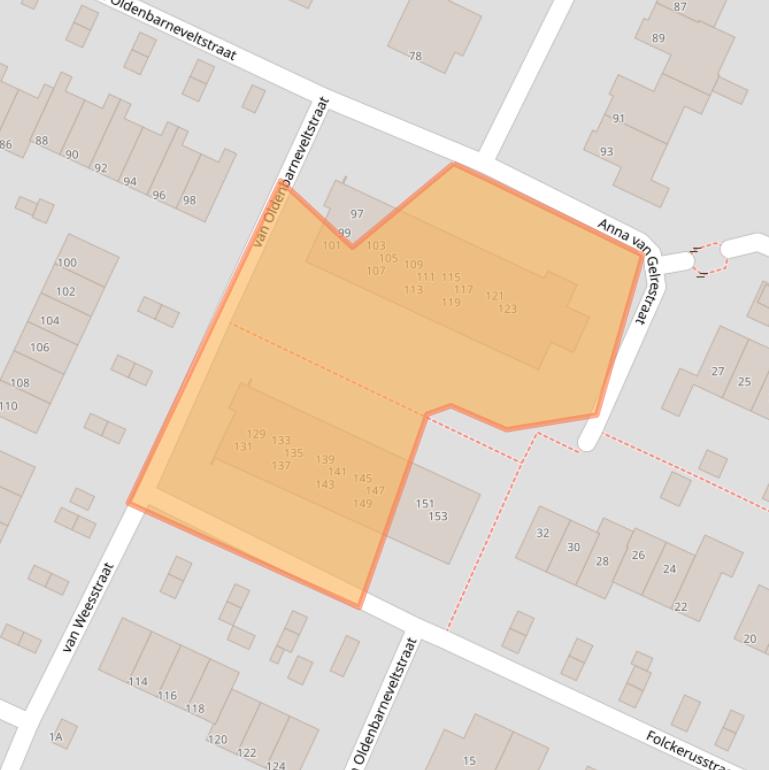 Kaart van postcodegebied 3882CC.