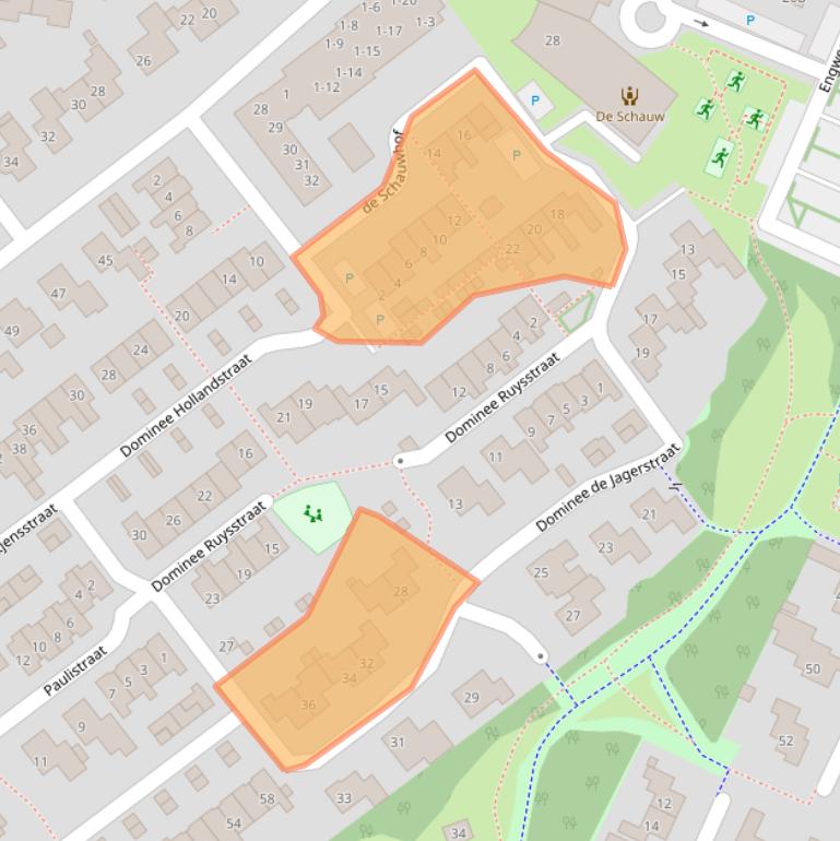 Kaart van postcodegebied 3882DD.