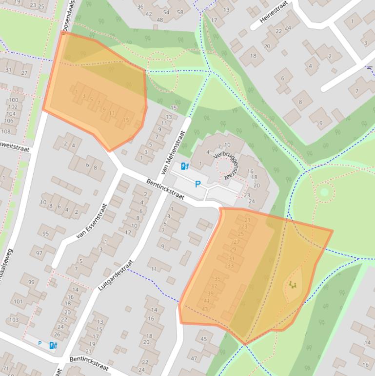 Kaart van postcodegebied 3882EA.