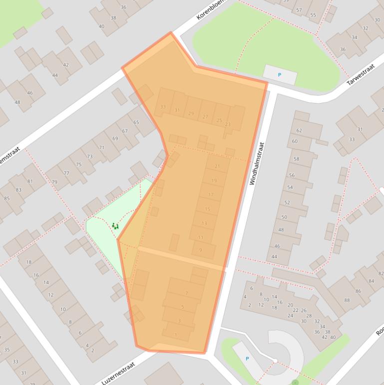 Kaart van postcodegebied 3882GJ.