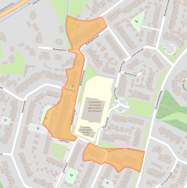 Kaart van postcodegebied 3882GP.