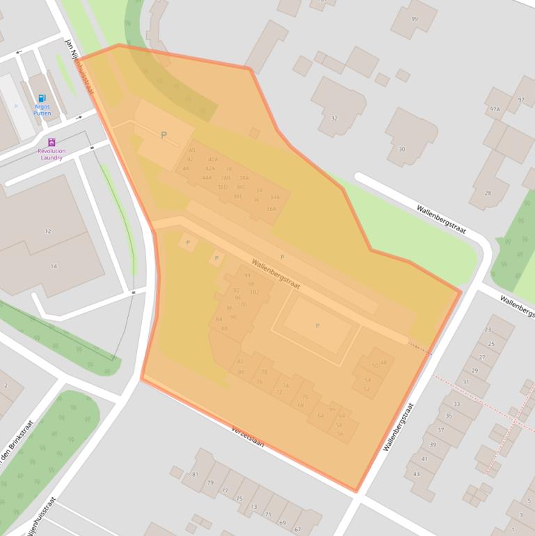 Kaart van postcodegebied 3882HC.