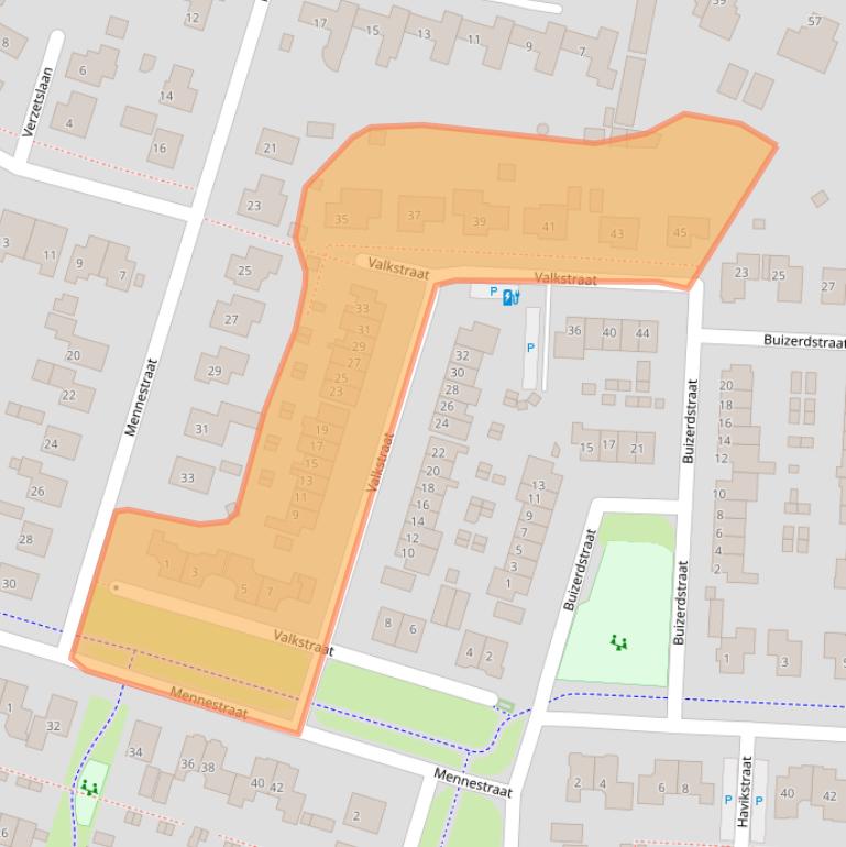 Kaart van postcodegebied 3882HT.